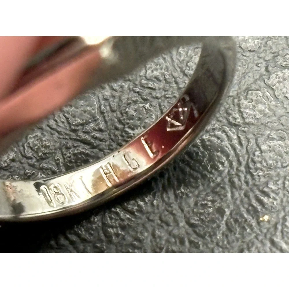 Vintage 18k HGE White Gold Plated Red Stone Signet Pinky Ring Size 5